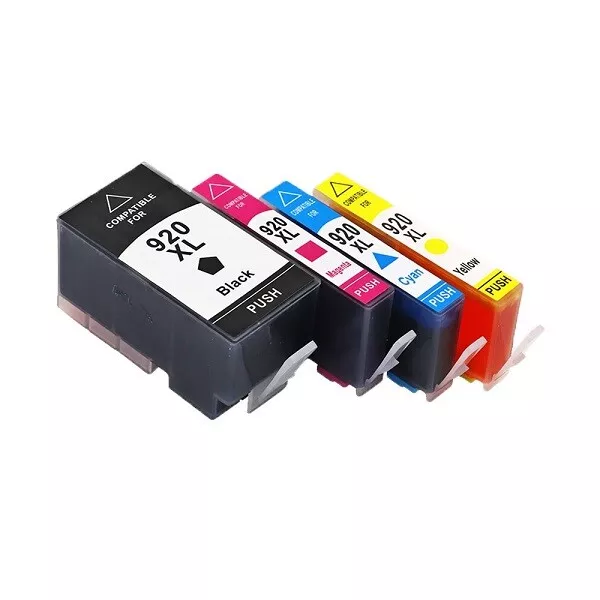 Pack 4 x Cartuchos de Tinta HP 920XL Remanufacturados Compatible - Non Oem