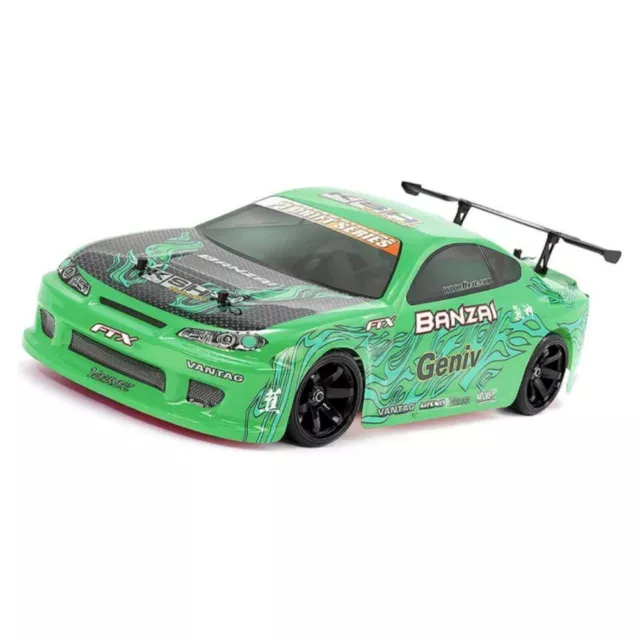 FTX Banzai Green 1:10 4WD Brushed Drift RTR RC Car w/Batt, Charger & 2.4gz Radio