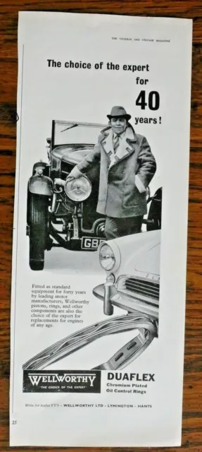 L31, Wellworthy, Oil Control Rings, 1960, Original Classic Car Advertisment, Ex