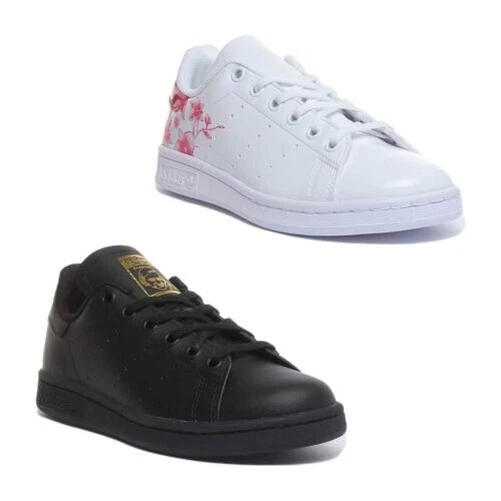 Adidas Stan Smith J Lacet Tennis En Rose Blanc Taille UK 3 - 7