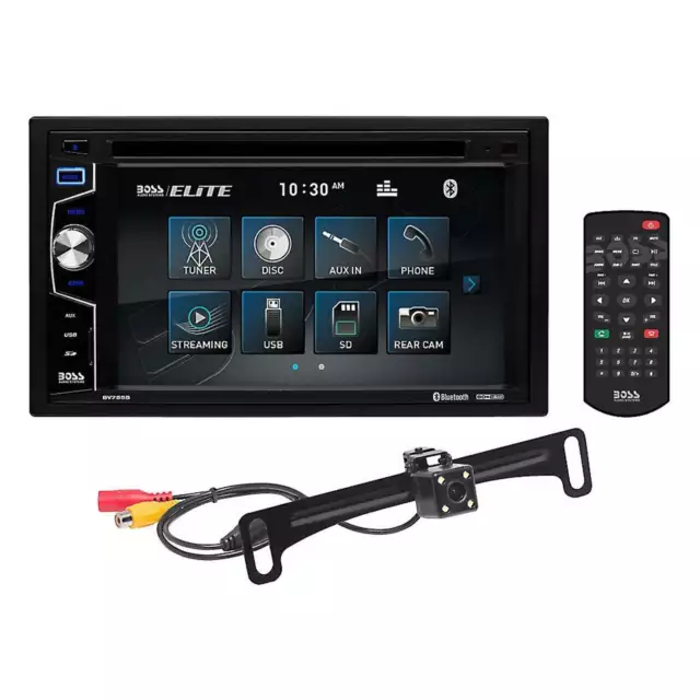 BOSS 6.2" TS 2-Din Radio w/ Bluetooth, DVD/CD/USB Rear Camera & Remote OPEN 8574