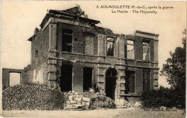 CPA MILITAIRE Aix-Noulette aprés de guerre-La Mairie (316096)