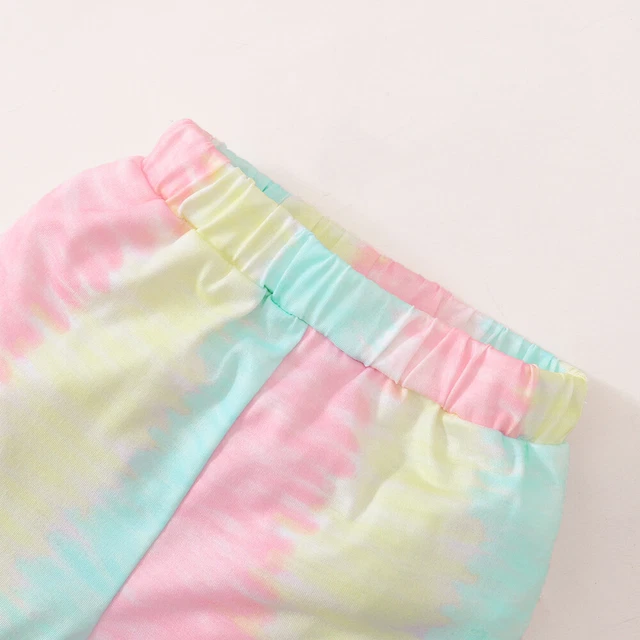 Abiti tie tintura neonata felpa con cappuccio pantaloni tuta vestiti 7