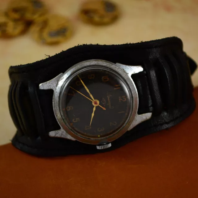 1950s LENINGRAD PCHZ Military Soviet Union Vintage SERVICED Mechanical watch