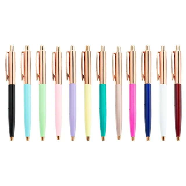 6Pieces Metal Ballpoint Pen Office Signing Pen Retractable Ballpoint Pen