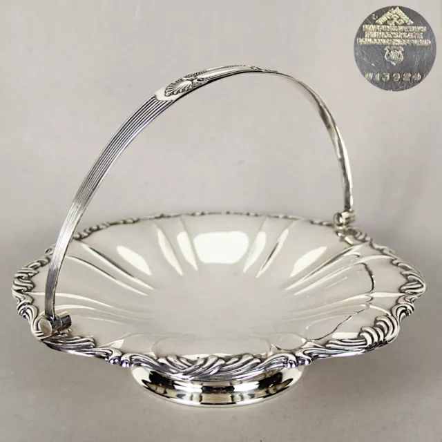 Antico cestino in silver plated centrotavola inglese in argento sheffield manico