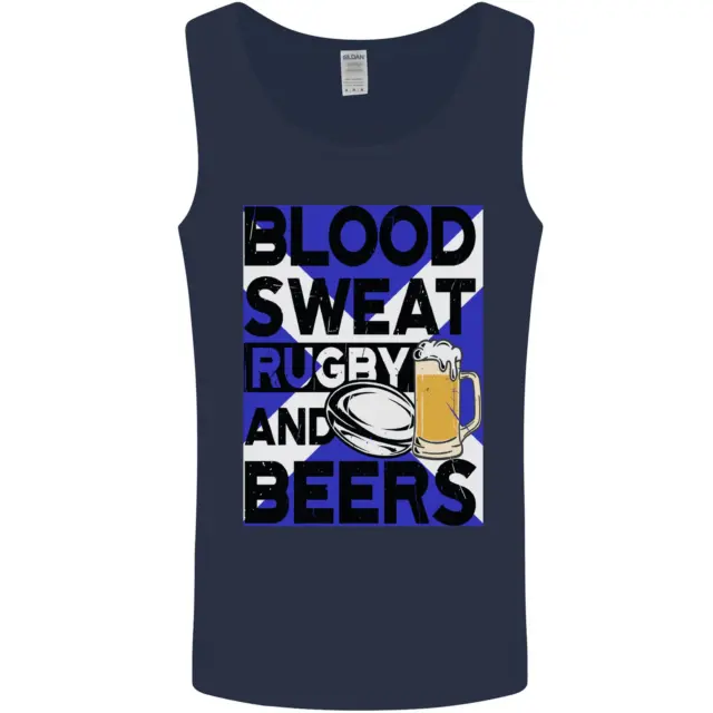 Gilet da uomo Blood Sweat Rugby and Beers Scozia divertente 3