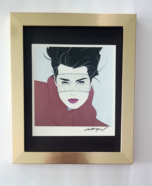 Patrick Nagel + Beautiful 1990'S Signed Pop Art Print  + With New Frame