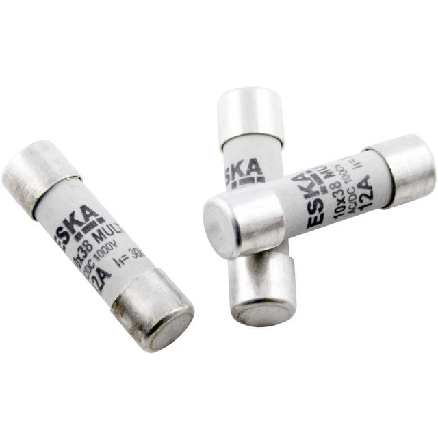 Micro-fusible ESKA 1038325 (Ø x L) 10.3 mm x 38 mm 6 A 500 V temporisé -T- 1