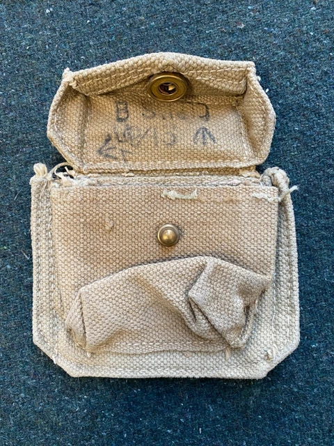 Original WW2 British Army 37 Pattern Webbing Ammo Pouch – 1937 Pattern MK3 (Used)