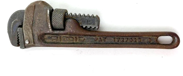 Llave de tubería rígida Ridgid 6"" herramienta Ridgid Co. EE. UU. antigua resistente
