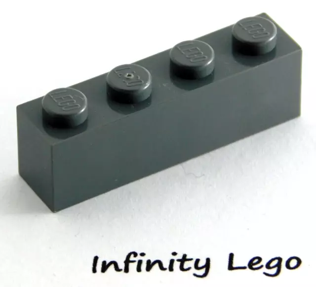 30 LEGO Dark Bluish Grey Bricks 1 x 4 (3010) - (30 Pieces)