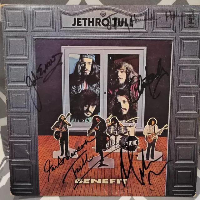 Jethro Tull signed lp Benefit, Original Album, Vintage Vinyl Record, Great Gifts