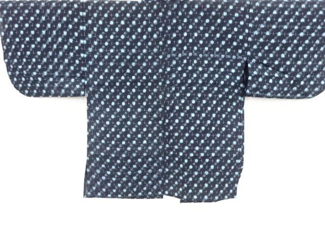 80724# Japanese Kimono / Antique Haori / Woven Kasuri Pattern