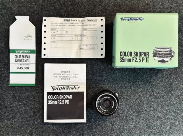 [Mint in Box] Voigtlander Color Skopar 35mm f2.5 P II Leica M Mount SNr 08460389