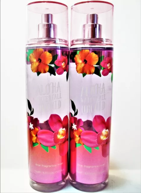 Bath Body Works ALOHA WATERFALL ORCHID Fine Fragrance Mist, 8 fl. oz, NEW x 2