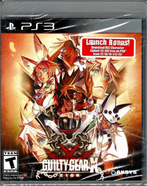 Guilty Gear Xrd  SIGN PlayStation 3 Ps3 New Revolutionary 2D 3D Fighting Game