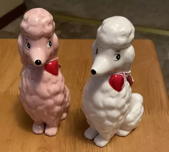 Sold Out! Target Spritz 2024 Valentine Day Ceramic Pink & White Poodle Figurines