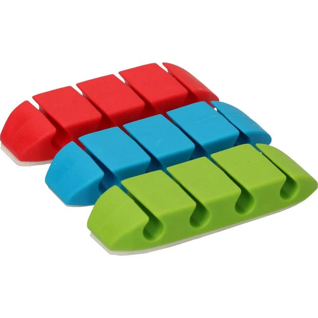 Cablehome Support de câble autocollant 135359 vert, rouge, bleu 3 pc(s)