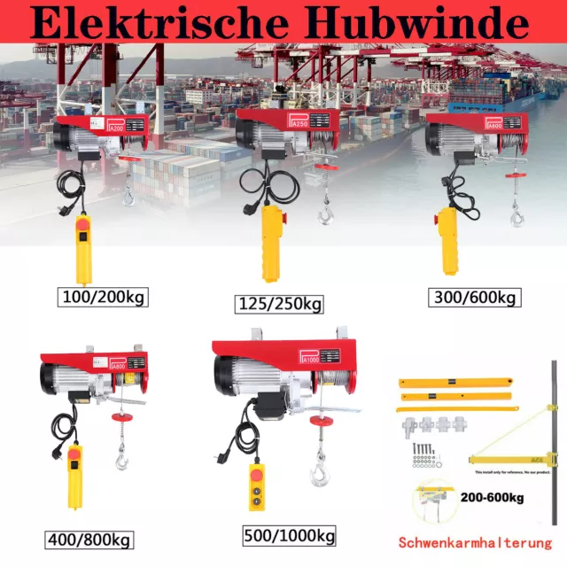 Elektrische Seilwinde Motorwinde Hub Seilhebezug Seilzug Winde Kranwinde Samger