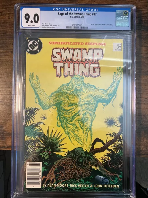 Saga of the Swamp Thing #37 CGC 9.0 Newsstand 1985 1st App of John Constantine