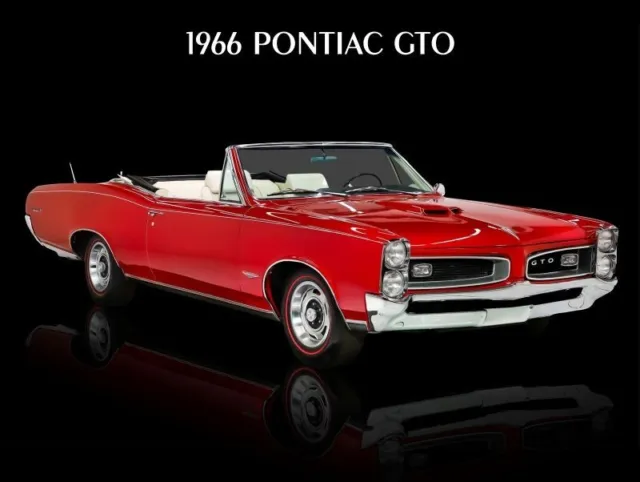 1966 Pontiac GTO Convertible NEW METAL SIGN: 9x12" & Free Shipping