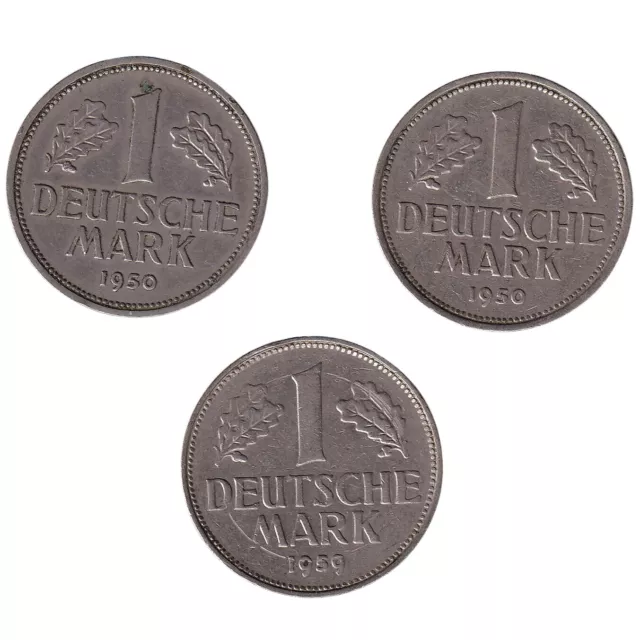 A Mix Of Federal Republic Of Germany 1 Deutsche Mark Coins