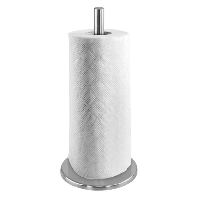 Stainless Steel Kitchen Roll Holder Towel Paper Tissue Stand Pole Free standing