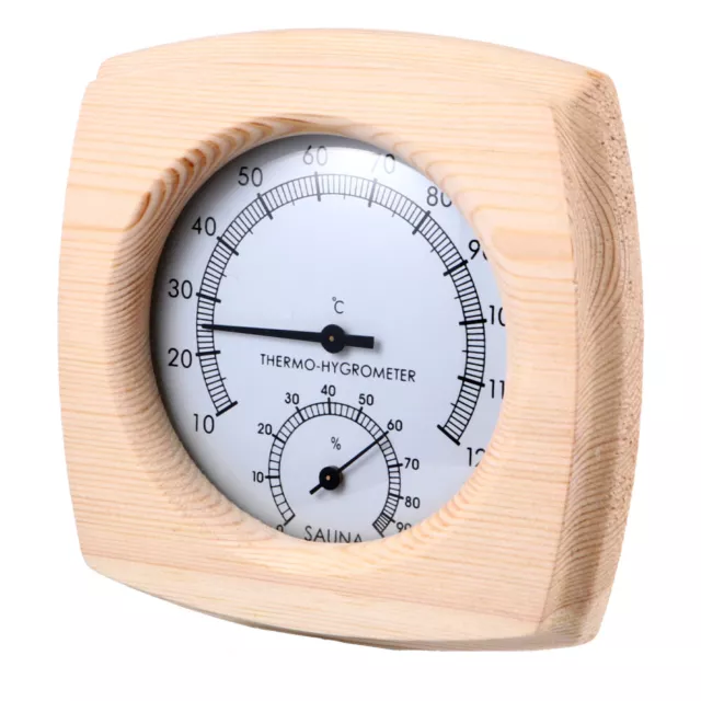 SPA Thermostat Mini Hygrometer Sauna Humidity Thermometer Wooden