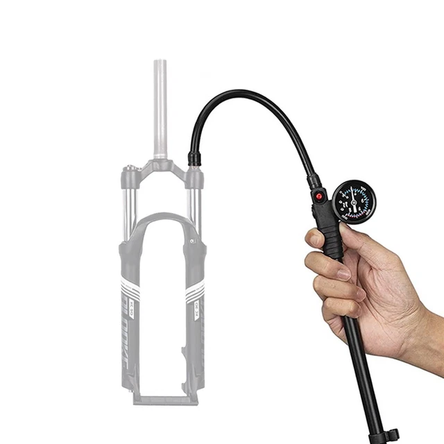 Pompe Haute Pression Vélo 300 PSI – Pour Fourche Et Amortisseur, Manomètre Intégré, Légère En Aluminium - 6