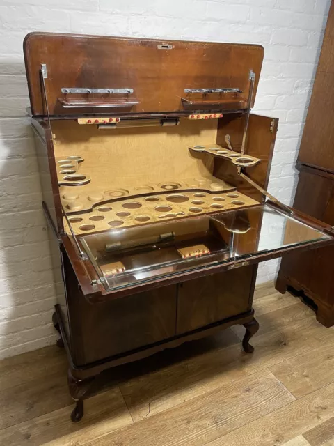 Antique Georgian Style Walnut Drinks Cabinet.  Delivery Available