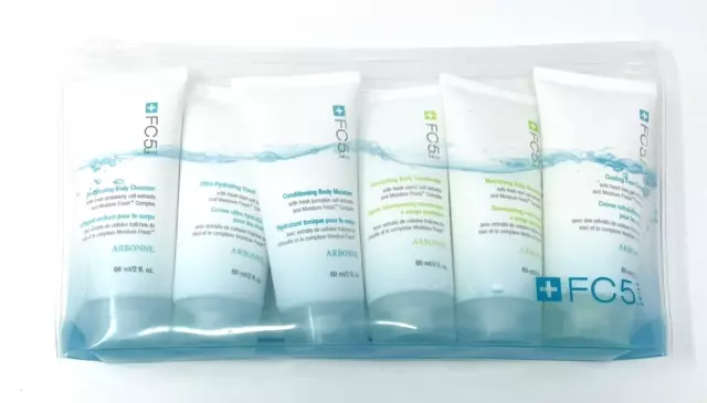 Arbonne FC5 Bath Body Trial Sample Size Travel Set Foot Cream Nourishing Hand