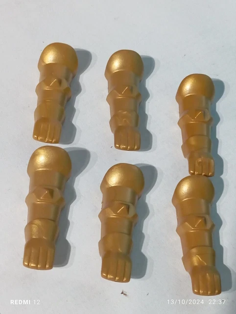 Lot De 6 Protections Bras Playmobil Argentées - Pièces Détachées, Thème Vikings/médiéval