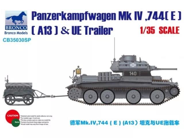 BRONCO CB35030SP 1/35 Panzerkampfwagen MK IV.744(E) A13&UE Fuel Tank Trailer