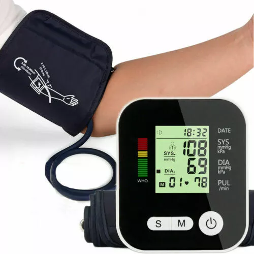 Digital Upper Arm Blood Pressure Meter Bp Monitor Automatic Cuff 180 Portable Uk