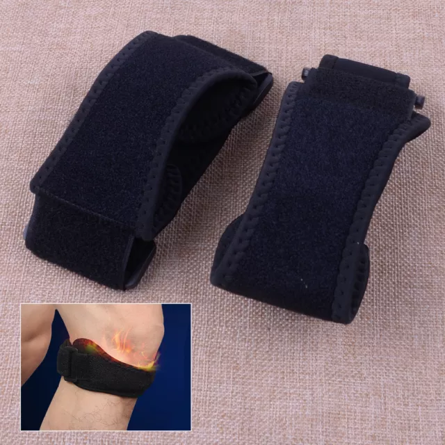 2x Adjustable Sport Gym Patella Tendon Knee Support Brace Strap Band Protector