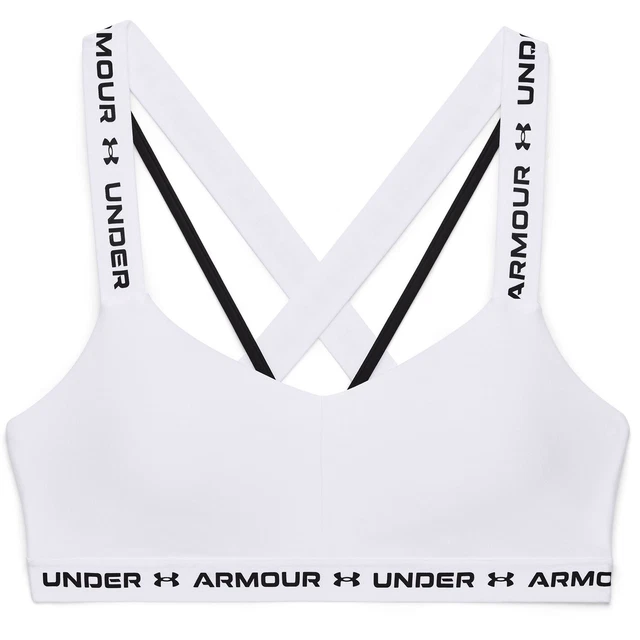Under Armour Womens Low Crossback Bra Impact Sports Training Fitness Gym Crop
