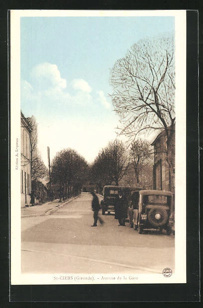 CPA St-Ciers, Avenue de la Gare