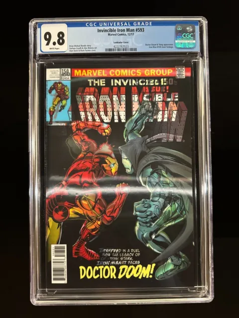 Invincible Iron Man #593 CGC 9.8 (2017) Lenticular - Iron Man #150, Doctor Doom