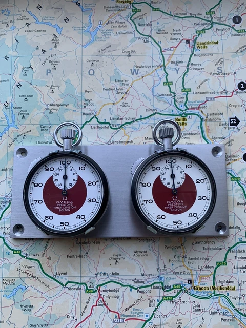 OMEGA STOPWATCH PANEL Heuer Chronometers Dashboard Rally Timer 1 £350. ...