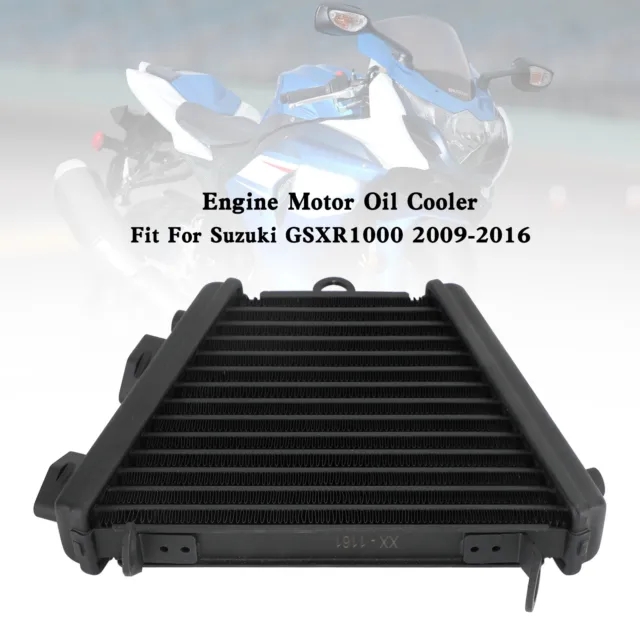 Aluminum Engine Motor Oil Cooler Fit For Suzuki GSX-R 1000 GSXR 2009-2016