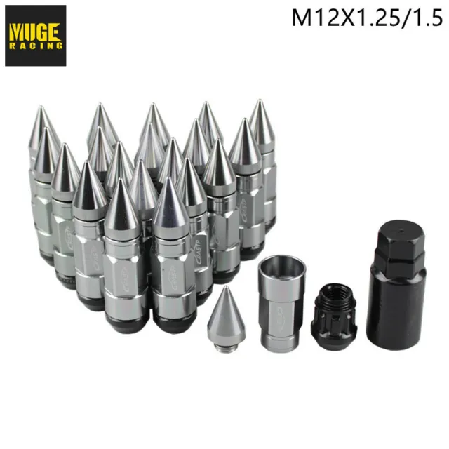 Anti Theft Wheel Lug Nuts With Spike Extended Tuner Nut For Rims M12x1.5/1.25