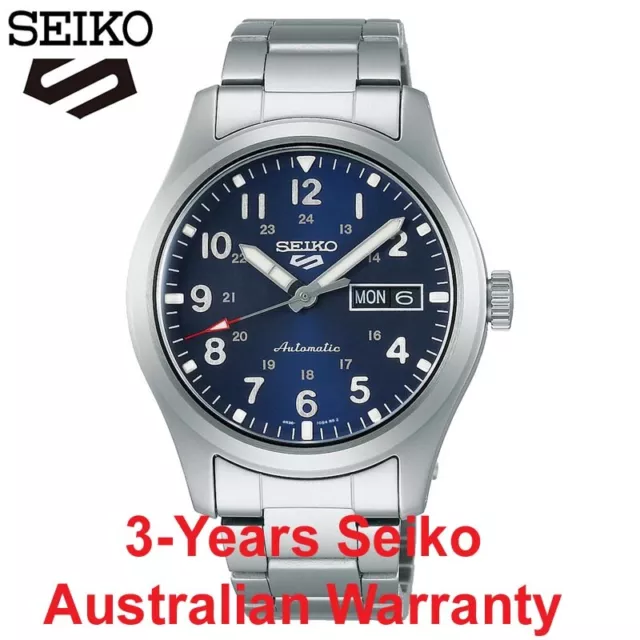 Seiko 5 Sports Automatic 41-Hour 4R36 Men Watch Srpg29K1 Blue 3-Years Warranty