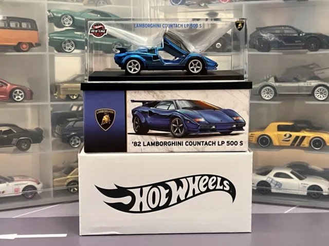 Hot Wheels 82 Lamborghini Countach LP500s blau Redline 1:64 Druckguss