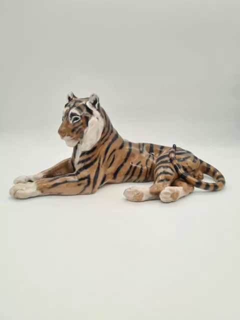 Royal Copenhagen Tiger / Porzellan Figur