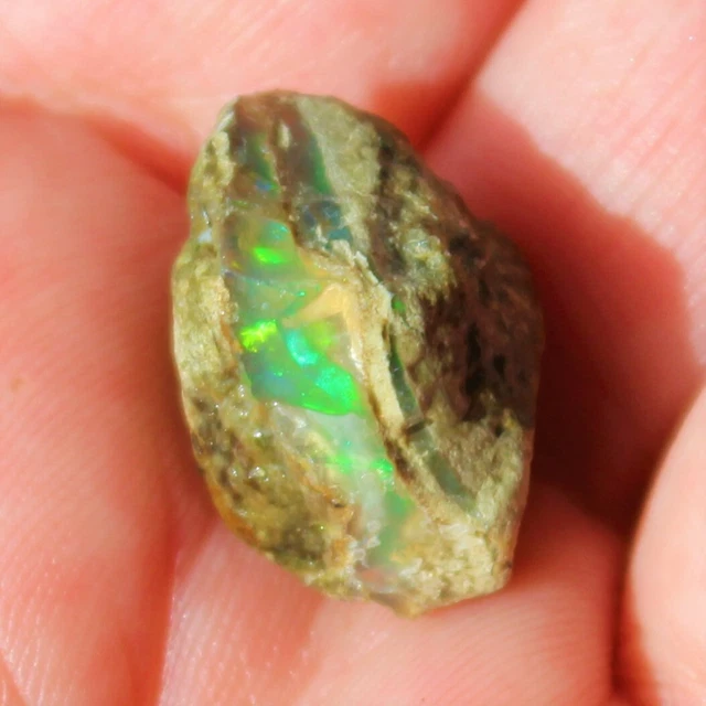 Opale de Feu Brute Multicolore d'Ethiopie de 10,940 ct
