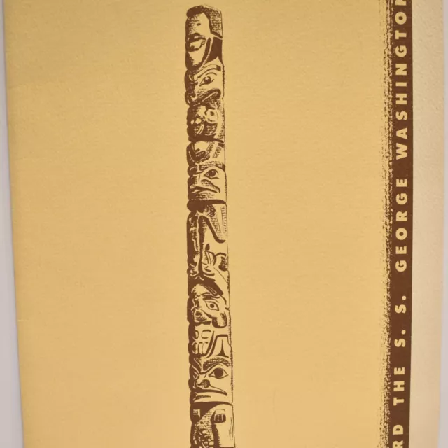 1948 Trader Totem Pole Sitka Alaska SS S.S. George Washington Cruise Ship Menu