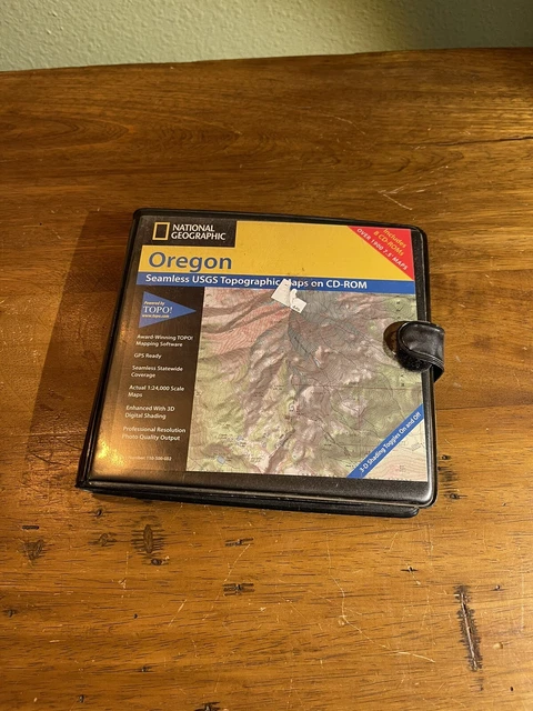 TOPO! National Geographic Topographic Maps Oregon PC Mac (CD-ROM) Version v4 TOPO! National Geographic Topographic Maps Oregon PC Mac (CD-ROM) Version v4