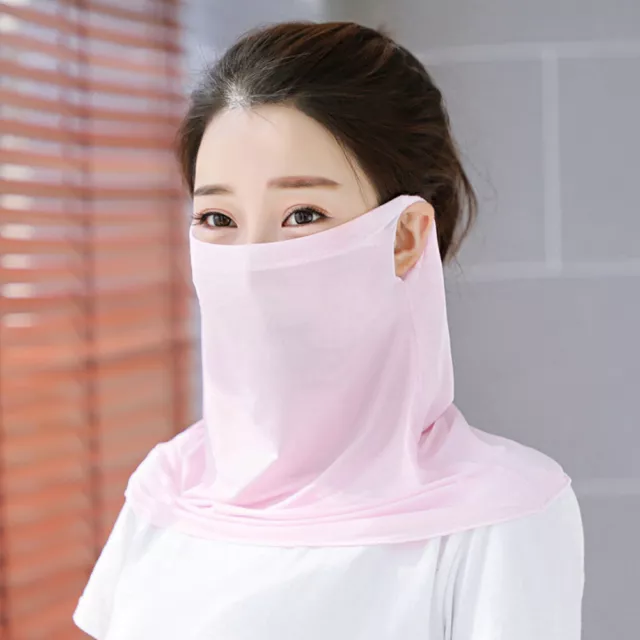 Summer Unisex Face Mask Soft Ice Silk Sports Bandana Thin for Outdoor Activities