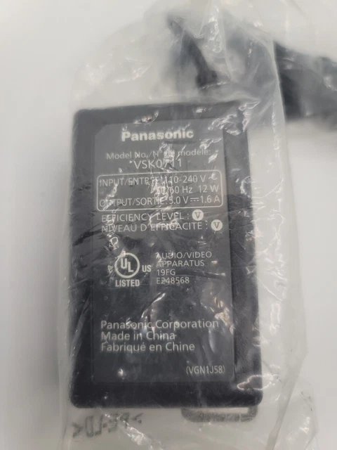 Genuine Panasonic VSK0711 Camcorder Adapter Power Supply TESTED NEW